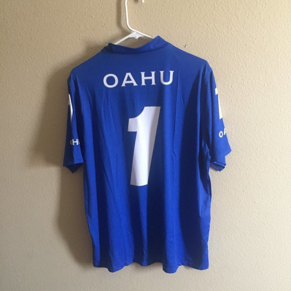Blue Hawaii Hybrid Polo Jersey Tops